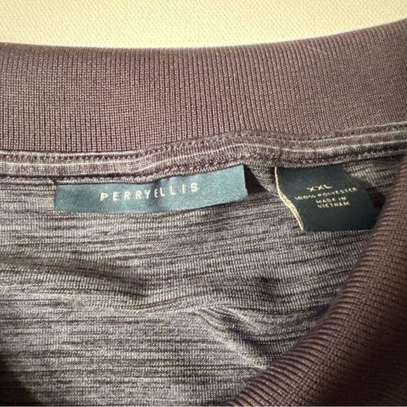 EUC Men's Perry Ellis Grey Short Sleeve‎ Polo Shirt Size XXL 🔥 (Z) - Picture 5 of 6